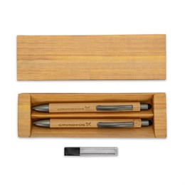 Bamboo modern pen set in box