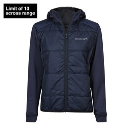 Women's Hybrid Stretch Hooded Jacket, Navy  